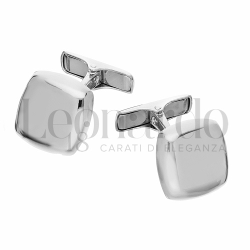 Forma Quadrata con bordi stondati in Oro Bianco da 6,3gr.