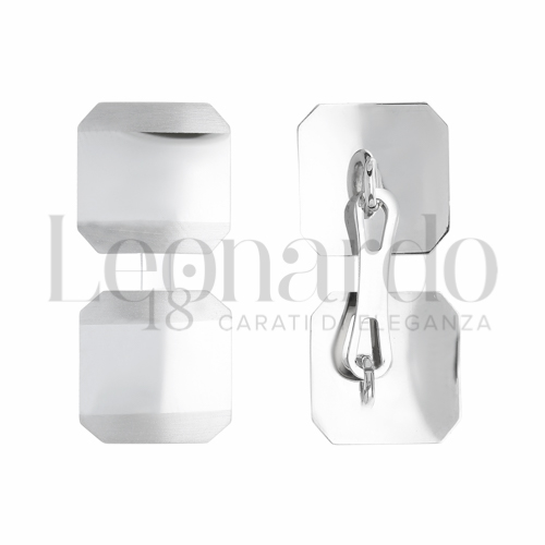 Forma Quadrata con bordi stondati in Oro Bianco da 3,47gr.
