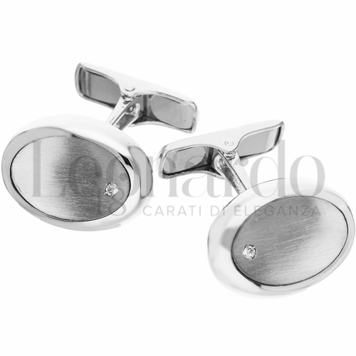 Forma Ovale con Diamante in Oro Bianco da 6,5gr.