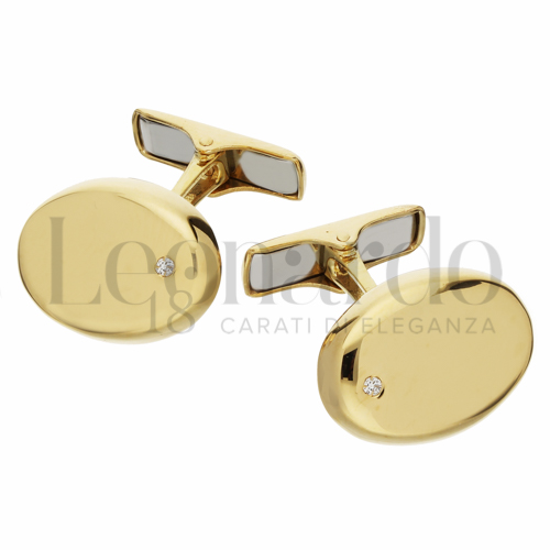 Forma Ovale con Diamante in Oro Giallo da 6,4gr.