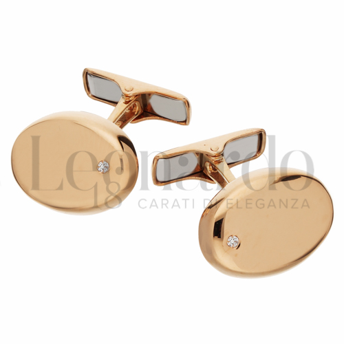 Forma Ovale con Diamante in Oro Rosa da 6,5gr.