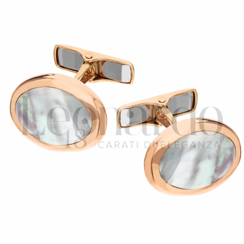Forma Ovale con Madreperla in Oro Rosa da 6,9gr.
