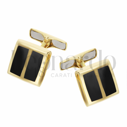 Forma Quadrata con Onice in Oro Giallo da 7,5gr.