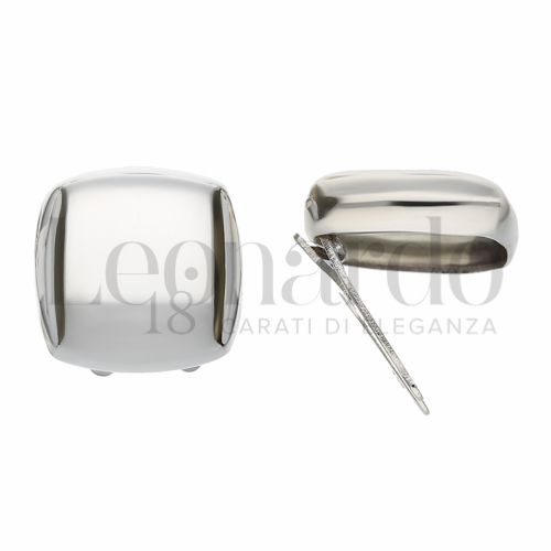 Forma Quadrata - Bordi Stondati in Oro Bianco da 3,5gr.
