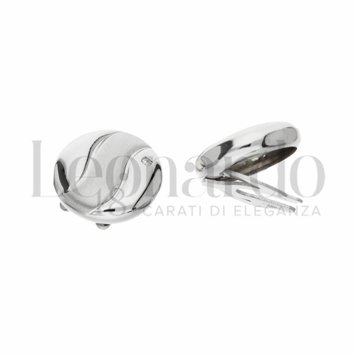 Forma Tonda con Diamante in Oro Bianco da 3,8gr.