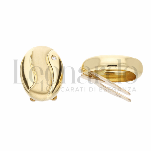 Forma Ovale con Diamante in Oro Giallo da 3,8gr.