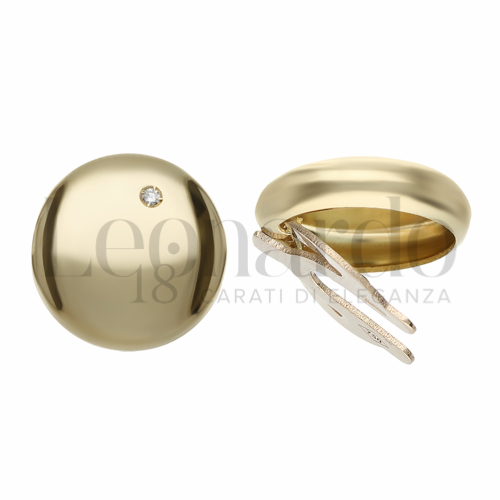 Forma Tonda con Diamante in Oro Giallo da 3,5gr.