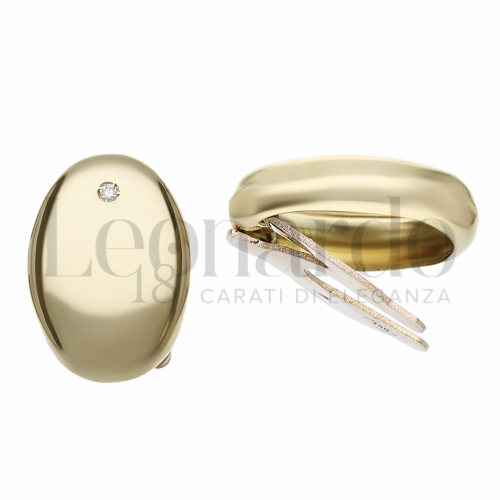 Forma Ovale con Diamante in Oro Giallo da 3,7gr.