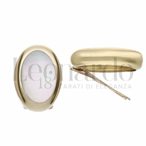 Forma Ovale con Madreperla in Oro Giallo da 4,2gr.