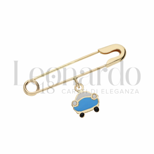 Modello Classico con Smalto blu in Oro Giallo da 0,9gr.