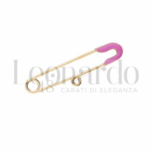 Modello Con anellino con Smalto rosa in Oro Giallo da 0,8gr.