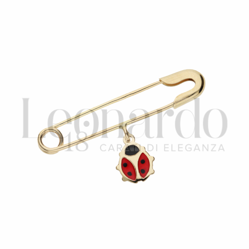 Modello Classico con Smalto rosso in Oro Giallo da 0,8gr.