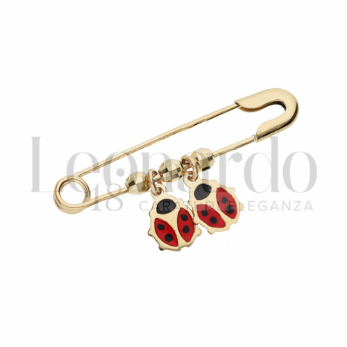 Modello Classico con Smalto rosso in Oro Giallo da 1,2gr.