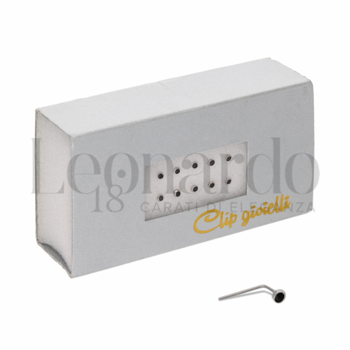Modello Classico con Zirconi neri in Oro Bianco