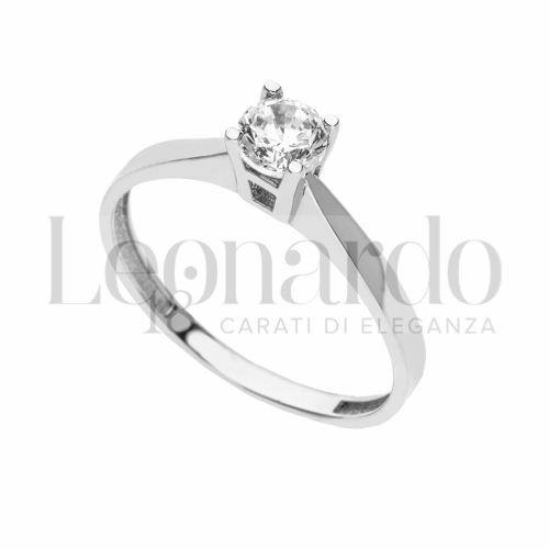 con Zircone bianco in Oro Bianco da 1,9gr.