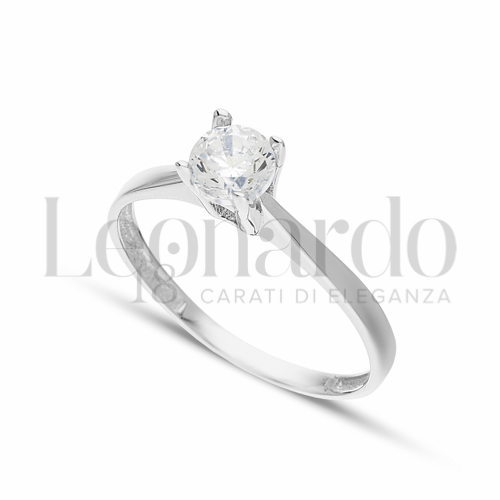 con Zircone bianco in Oro Bianco da 1,9gr.