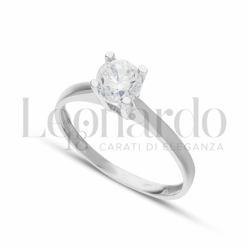 con Zircone bianco in Oro Bianco da 2gr.
