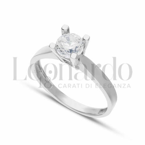 con Zircone bianco in Oro Bianco da 2,8gr.