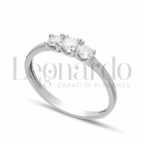 con Zircone bianco in Oro Bianco da 1,7gr.