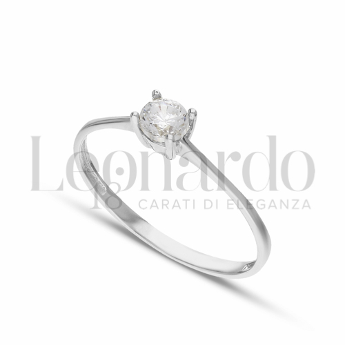con Zircone bianco in Oro Bianco da 1,1gr.