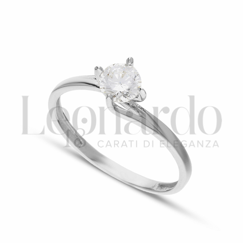 con Zircone bianco in Oro Bianco da 1,5gr.