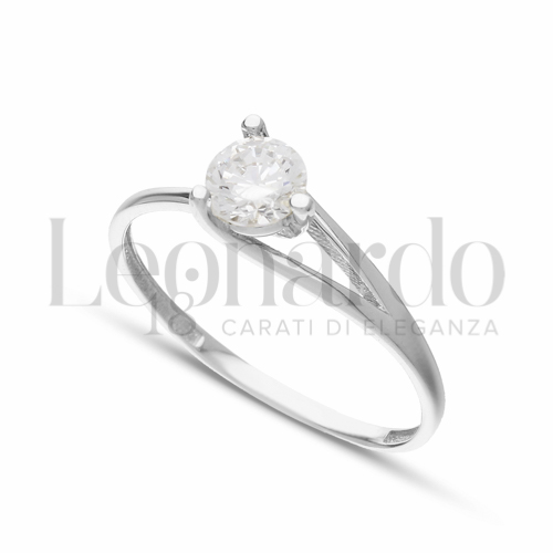 con Zircone bianco in Oro Bianco da 1,3gr.