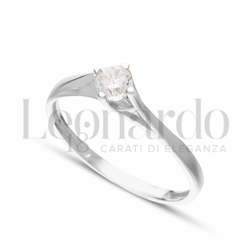 con Zircone bianco in Oro Bianco da 1,7gr.
