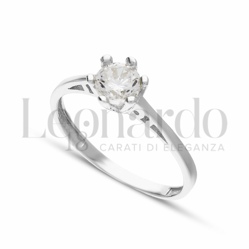 con Zircone bianco in Oro Bianco da 1,9gr.