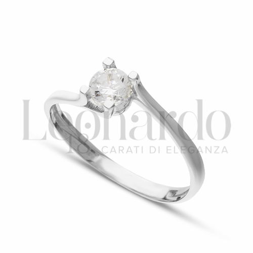 con Zircone bianco in Oro Bianco da 1,6gr.