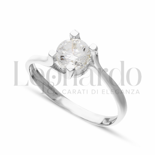 con Zircone bianco in Oro Bianco da 1,7gr.