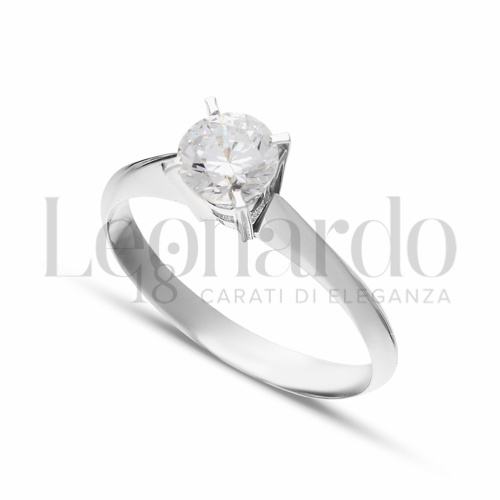 con Zircone bianco in Oro Bianco da 2,2gr.