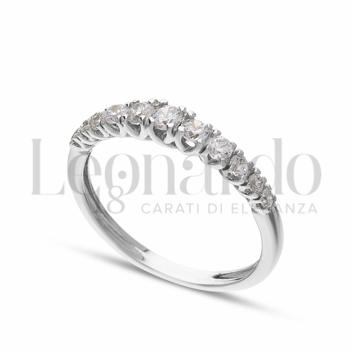 Anelli Anello Veretta da Donna in Oro 18 Carati Modello o finitura: a 11 pietre Misura anello: N° 13 1,8g