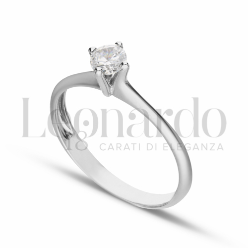 con Zircone bianco in Oro Bianco da 1,9gr.