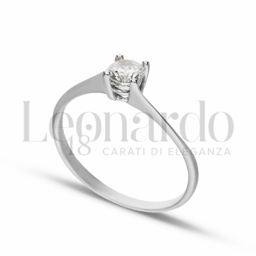 con Zircone bianco in Oro Bianco da 1,8gr.