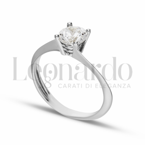 con Zircone bianco in Oro Bianco da 2,2gr.