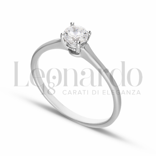 con Zircone bianco in Oro Bianco da 1,7gr.