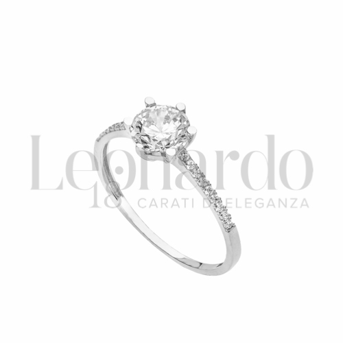 con Zircone bianco in Oro Bianco da 1,6gr.
