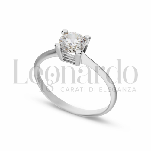 con Zircone bianco in Oro Bianco da 2,3gr.