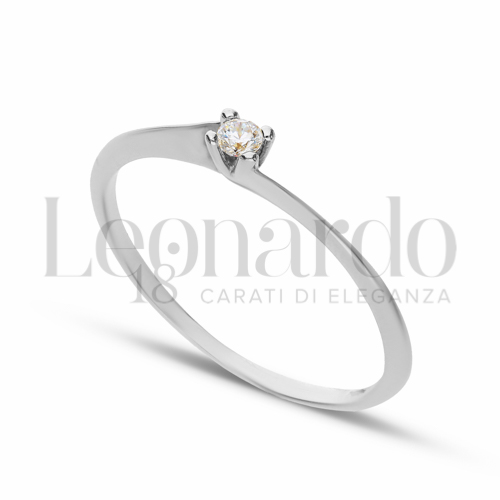 con Zircone bianco in Oro Bianco da 1,2gr.