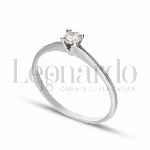 con Zircone bianco in Oro Bianco da 1,6gr.
