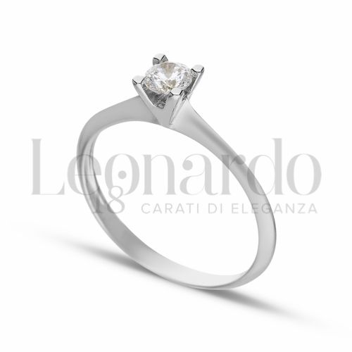 con Zircone bianco in Oro Bianco da 2gr.