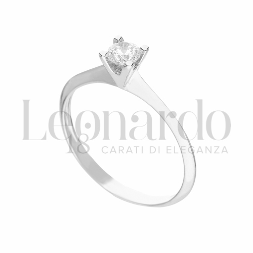 Anelli Anello Solitario da Donna in Oro 18 Carati Misura pietra: 4,50 mm anello: N°9 1,9g