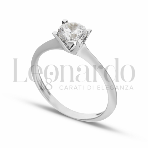 con Zircone bianco in Oro Bianco da 2,6gr.