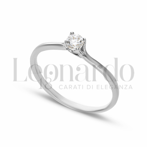con Zircone bianco in Oro Bianco da 1,2gr.