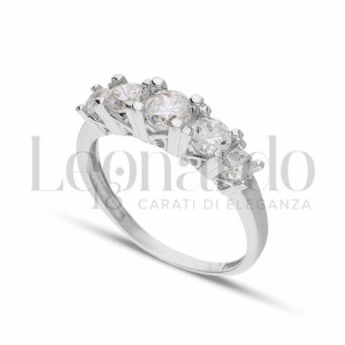 con Zircone bianco in Oro Bianco da 2,6gr.