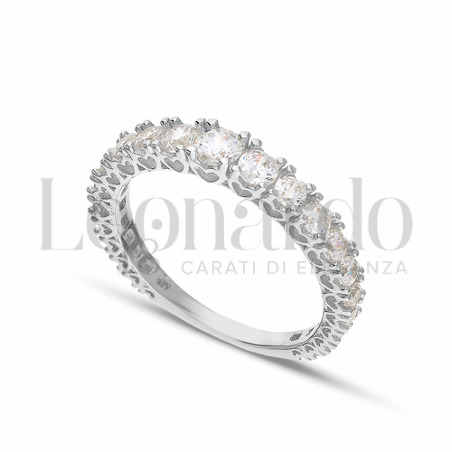 con Zircone bianco in Oro Bianco da 2,2gr.