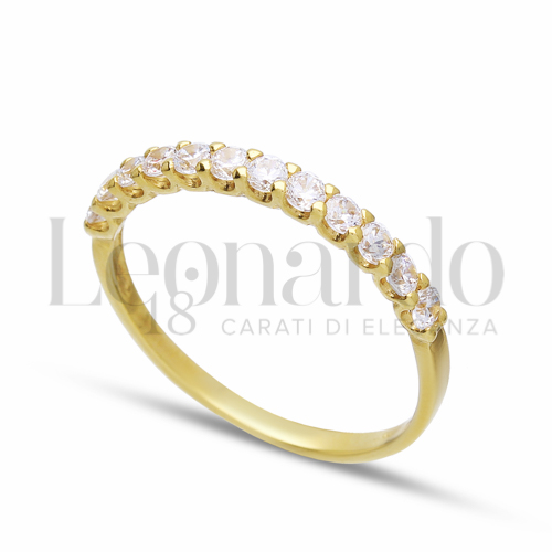 Anelli Anello Veretta da Donna in Oro 18 Carati Modello o finitura: a 12 pietre Misura pietra: 2,00 mm anello: N° 17 1,5g