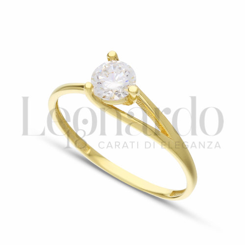 con Zircone bianco in Oro Giallo da 1,5gr.