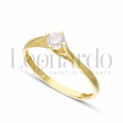 con Zircone bianco in Oro Giallo da 1,6gr.