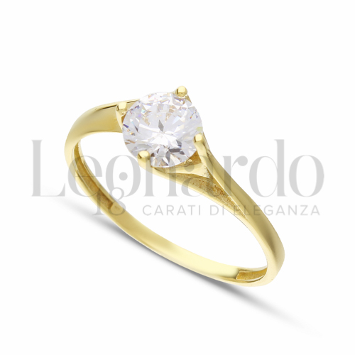 con Zircone bianco in Oro Giallo da 1,6gr.